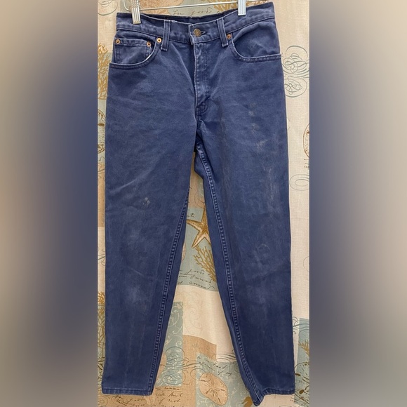 Levis 532 VTG 90’s Colbalt Blue Denim Jeans Womens 5M Streetwear *Flaw - Picture 1 of 12